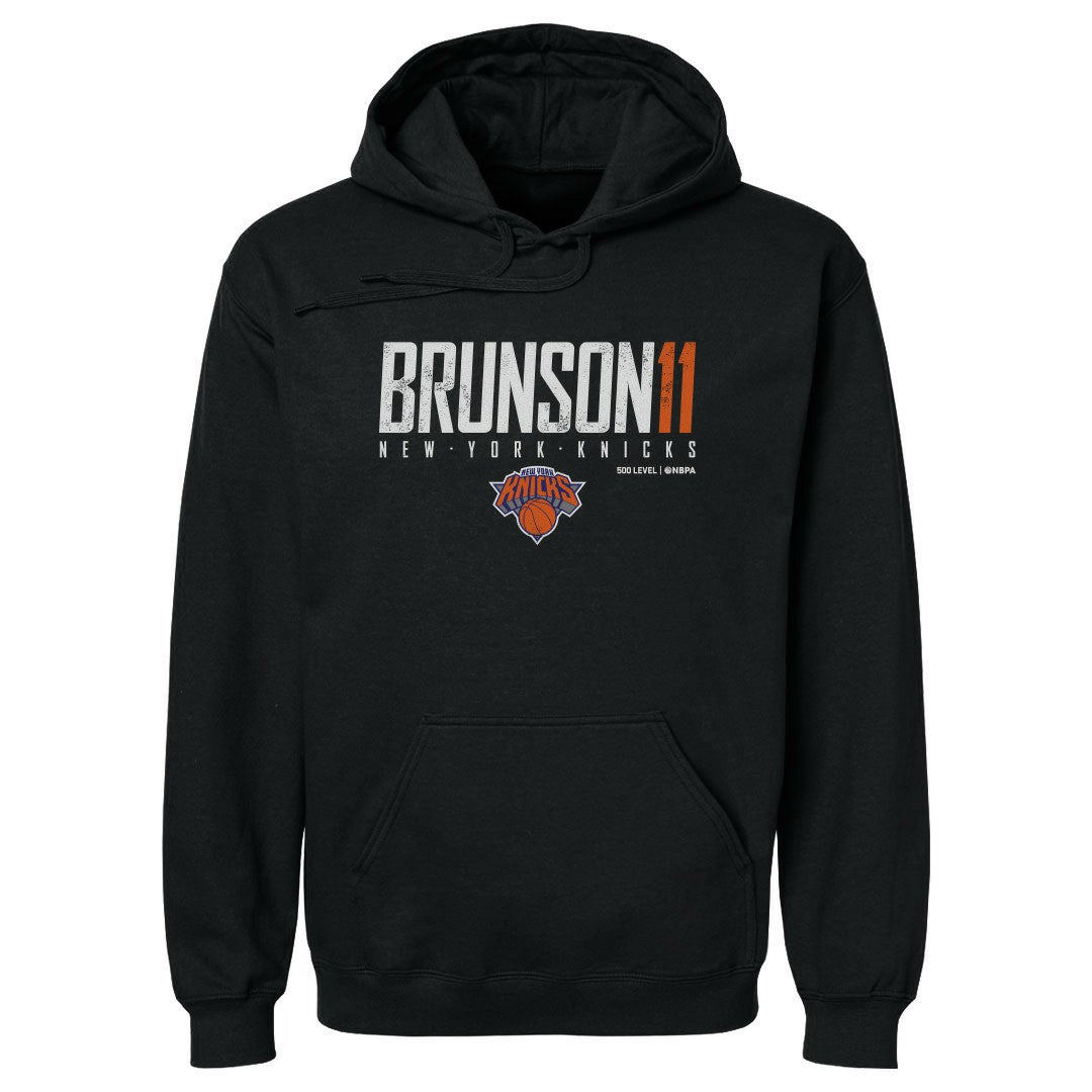 Black Jalen Brunson New York Knicks 500 Level Elite Pullover Hoodie | NBA