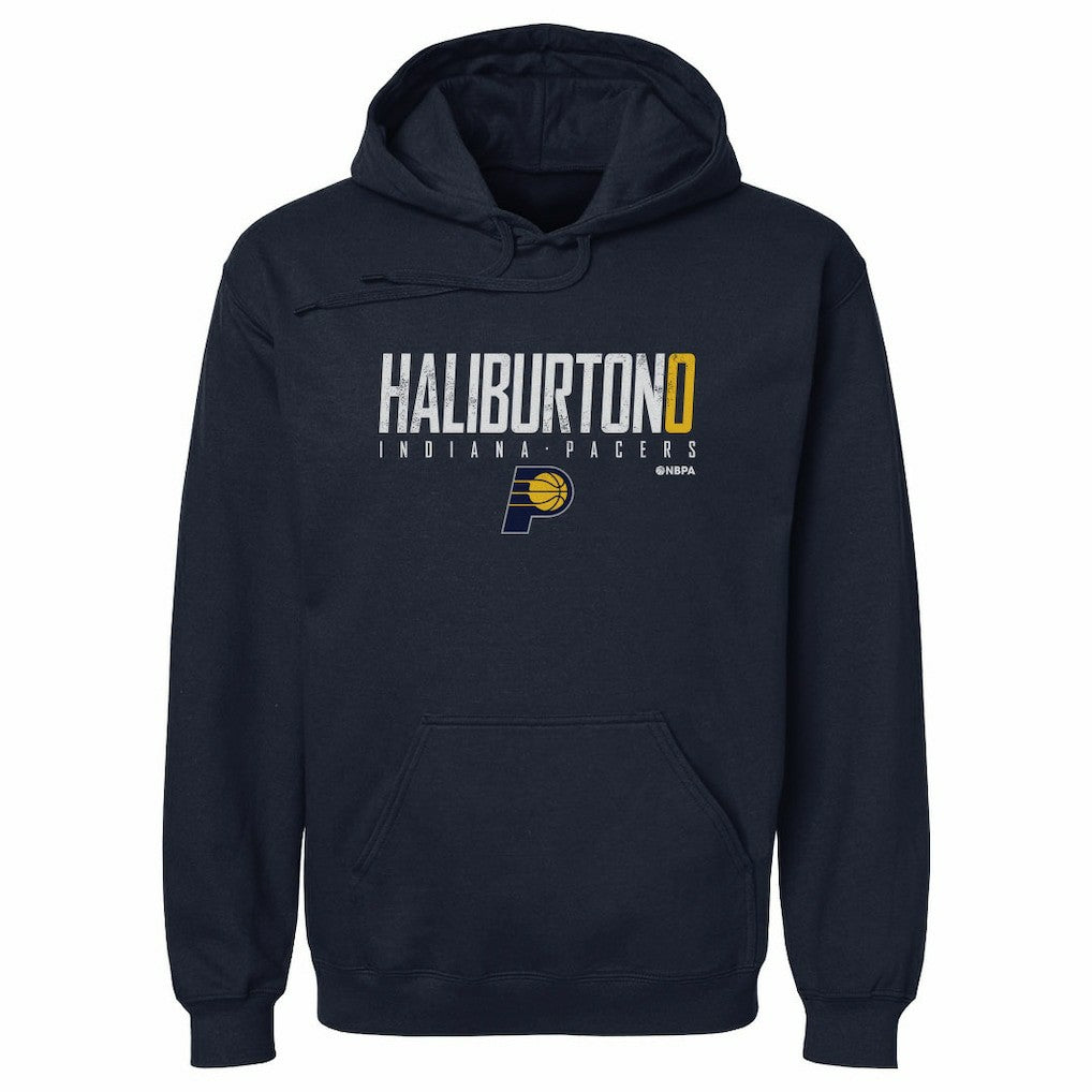 Navy Tyrese Haliburton Indiana Pacers 500 Level Elite Pullover Hoodie | NBA