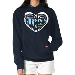 Tampa Bay Rays G-III 4Her by Carl Banks Women's Double Heart Fleece Pullover Hoodie - MLB Hoodies