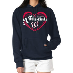 Washington Nationals G-III 4Her by Carl Banks Women's Double Heart Fleece Pullover Hoodie - MLB Hoodies