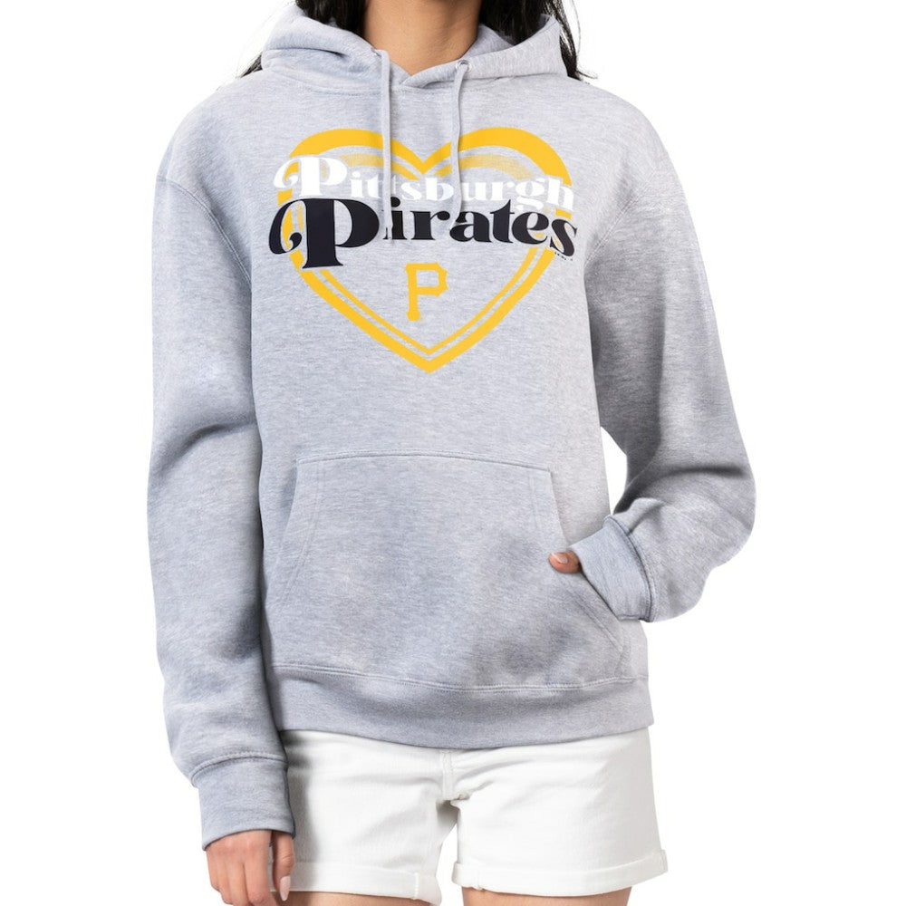 Pittsburgh Pirates G-III 4Her by Carl Banks Women's Double Heart Fleece Pullover Hoodie - MLB Hoodies