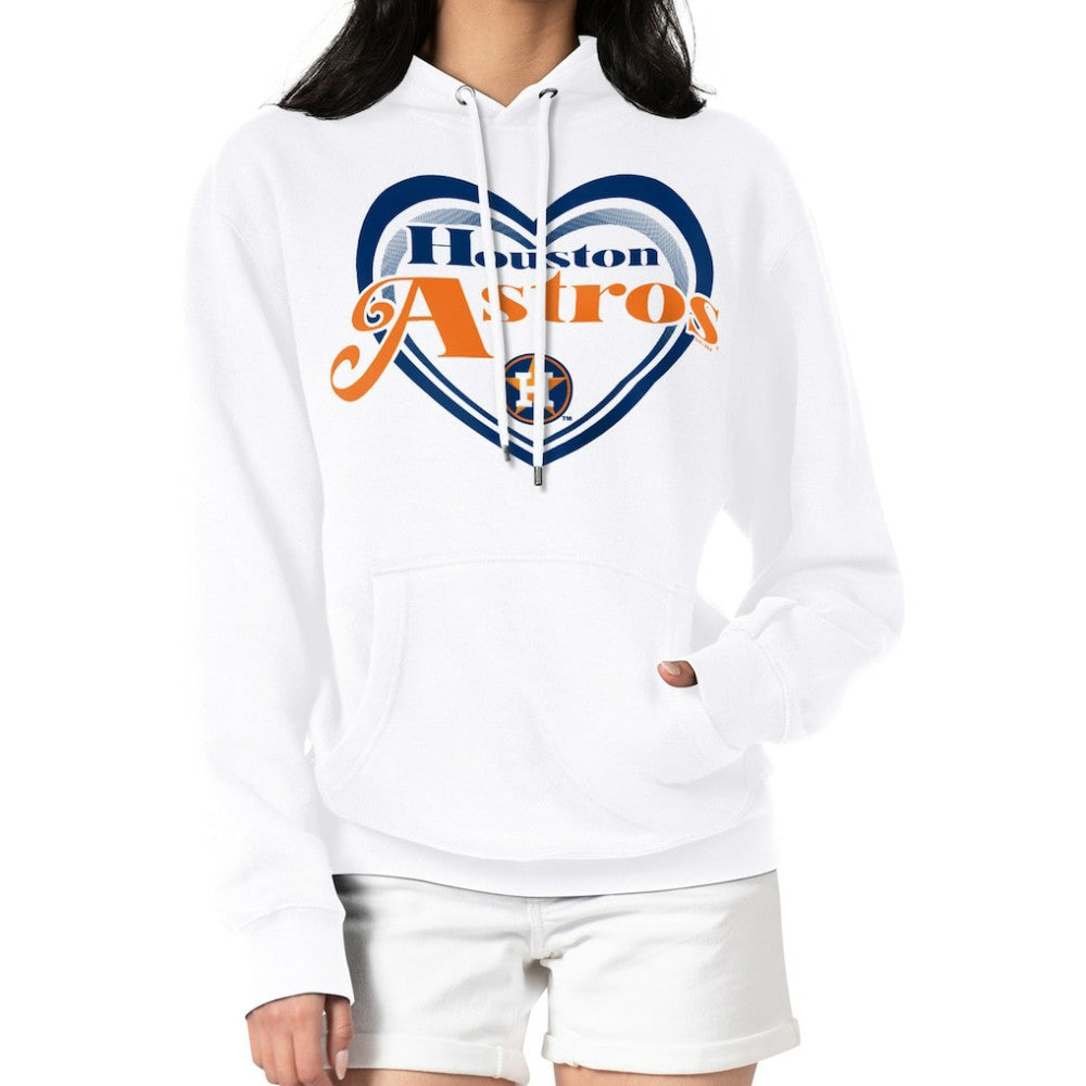 Houston Astros G-III 4Her by Carl Banks Women's Double Heart Fleece Pullover Hoodie - MLB Hoodies