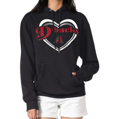Arizona Diamondbacks G-III 4Her by Carl Banks Women's Double Heart Fleece Pullover Hoodie - MLB Hoodies
