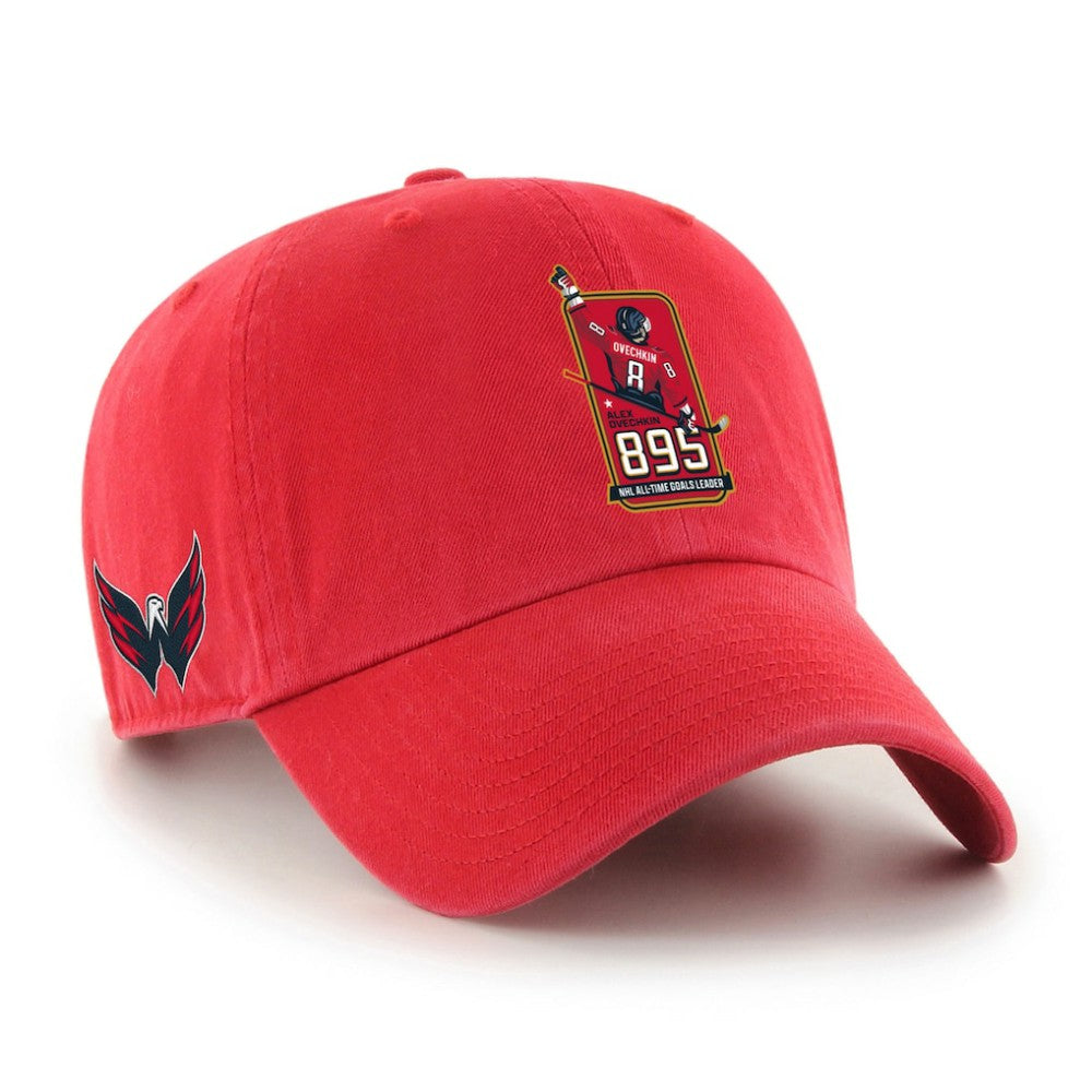 Alexander Ovechkin Washington Capitals '47 895 Most Goals of All Time Clean Up Adjustable Hat -  NHL Hats