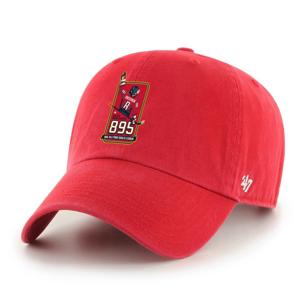 Alexander Ovechkin Washington Capitals '47 895 Most Goals of All Time Clean Up Adjustable Hat -  NHL Hats