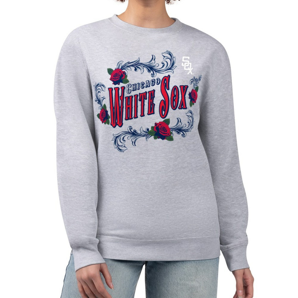 Chicago White Sox G-III 4Her by Carl Banks Women's Retro Roses Fleece Pullover Sweatshirt - MLB Pullover