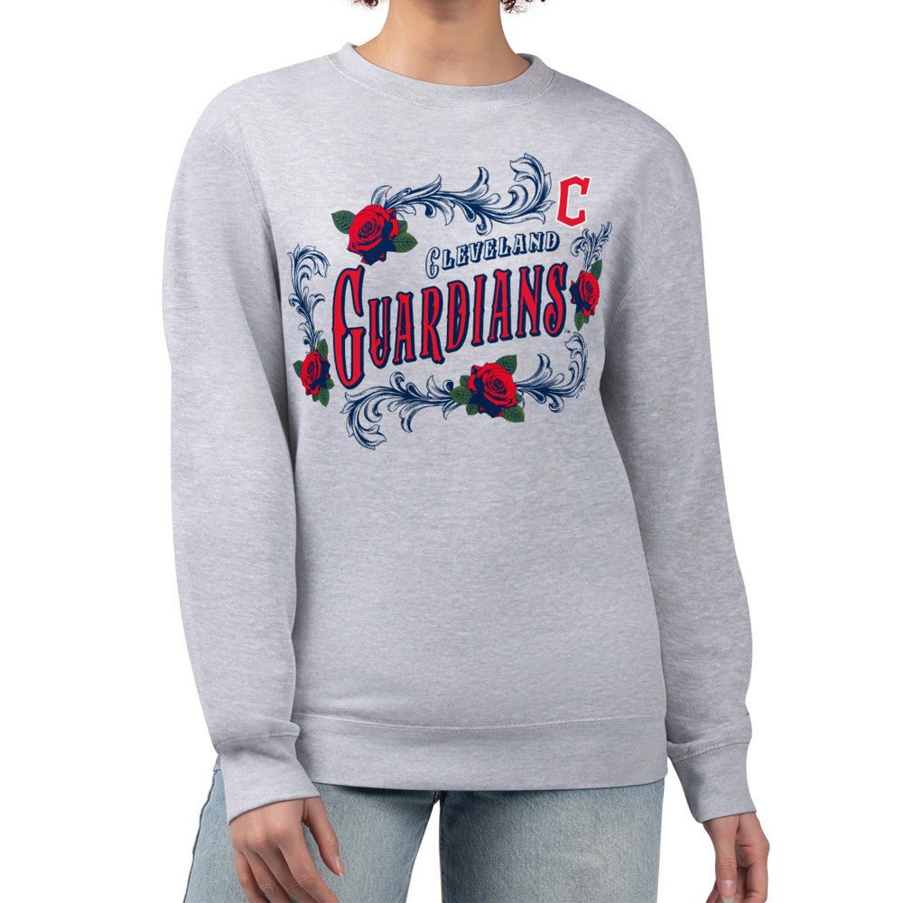 Cleveland Guardians G-III 4Her by Carl Banks Women's Retro Roses Fleece Pullover Sweatshirt - MLB Pullover