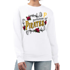Pittsburgh Pirates G-III 4Her by Carl Banks Women's Retro Roses Fleece Pullover Sweatshirt - MLB Pullover
