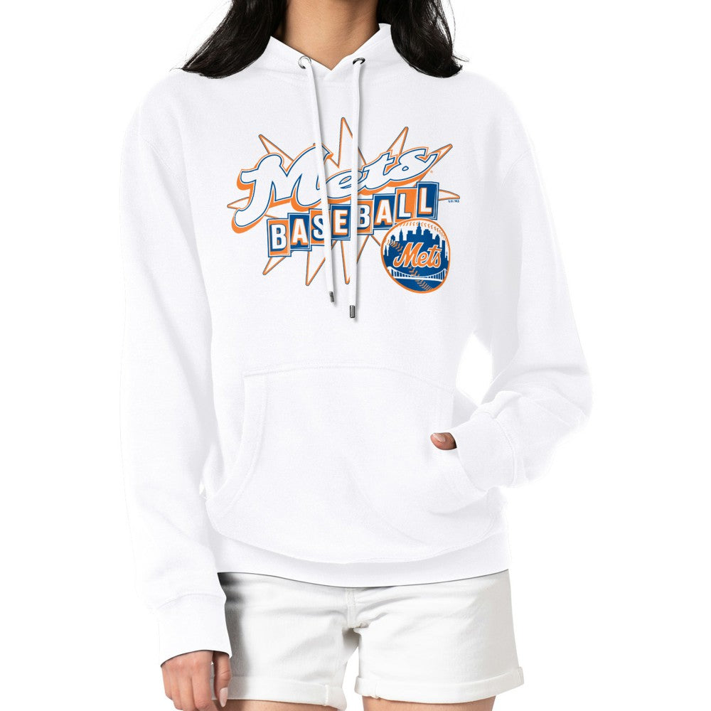 New York Mets Starter Women's Drive-In Pullover Hoodie - MLB Hoodies