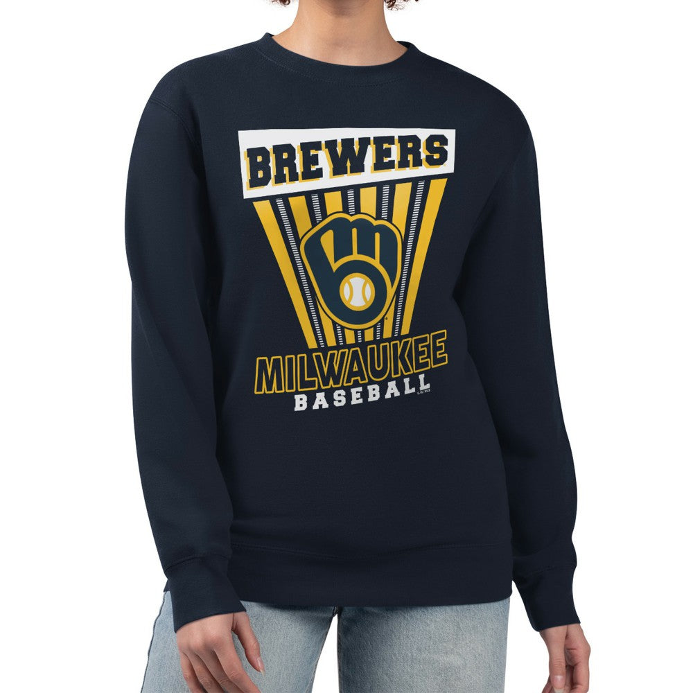 Milwaukee Brewers Starter Women's Poster Print Pullover Sweatshirt - MLB Pullover
