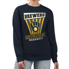Milwaukee Brewers Starter Women's Poster Print Pullover Sweatshirt - MLB Pullover