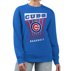Chicago Cubs Starter Women's Poster Print Pullover Sweatshirt - MLB Pullover