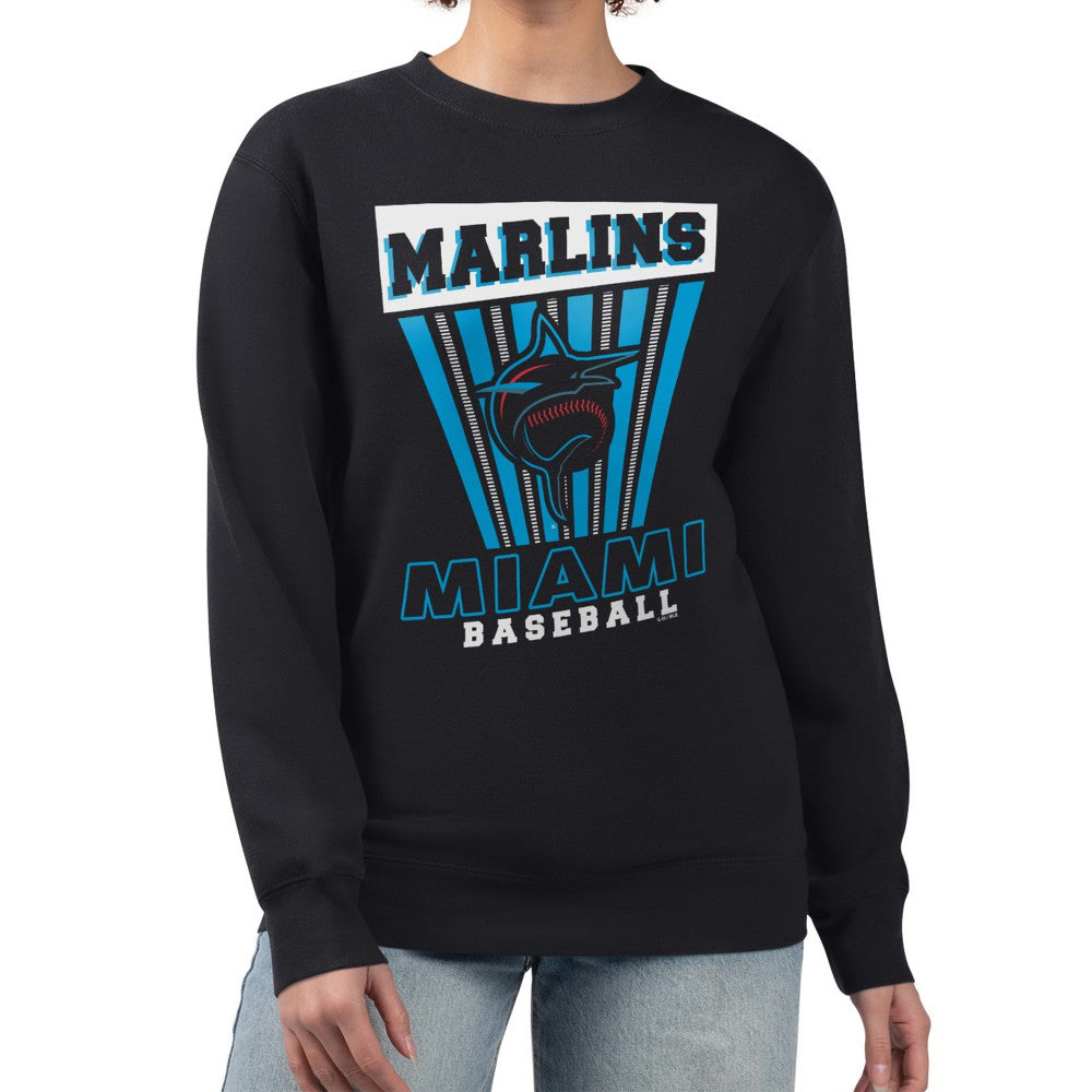 Miami Marlins Starter Women's Poster Print Pullover Sweatshirt - MLB Pullover