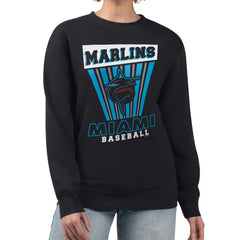 Miami Marlins Starter Women's Poster Print Pullover Sweatshirt - MLB Pullover