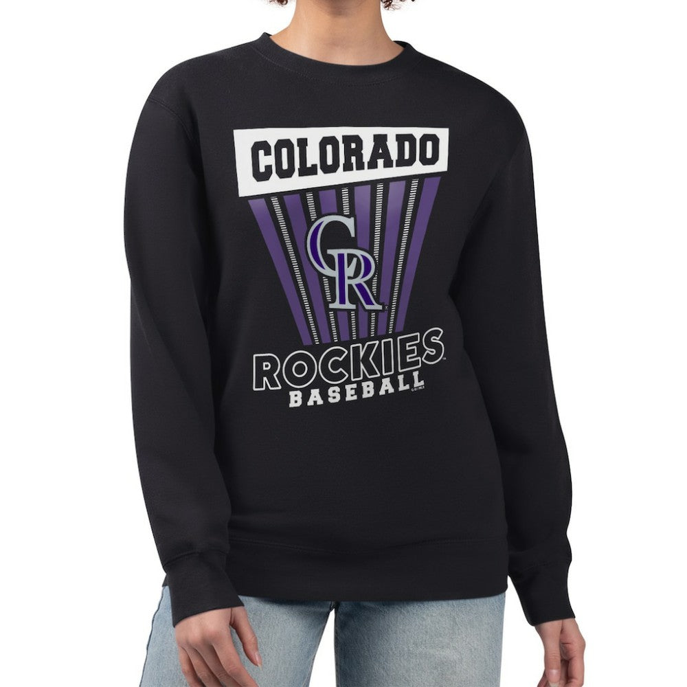 Colorado Rockies Starter Women's Poster Print Pullover Sweatshirt - MLB Pullover