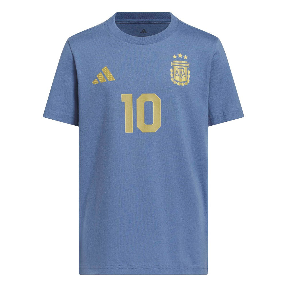 Lionel Messi Argentina National Team Youth Name & Number T-Shirt for sale - Blue
