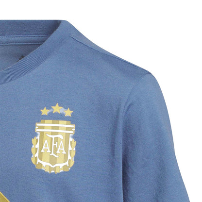 Lionel Messi Argentina National Team Youth Name & Number T-Shirt for sale - Blue