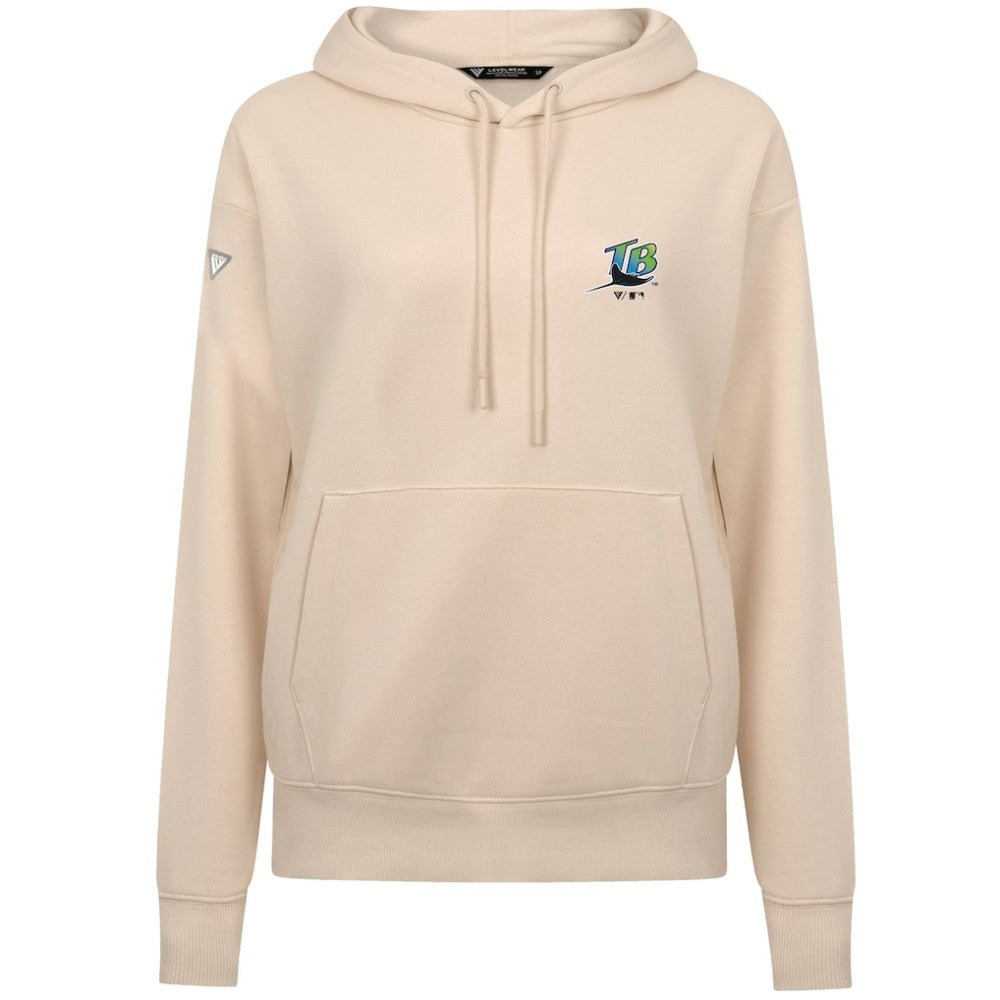 Tampa Bay Rays Levelwear Women's Cooperstown Collection Adorn Core Logo Pullover Hoodie - MLB Hoodies