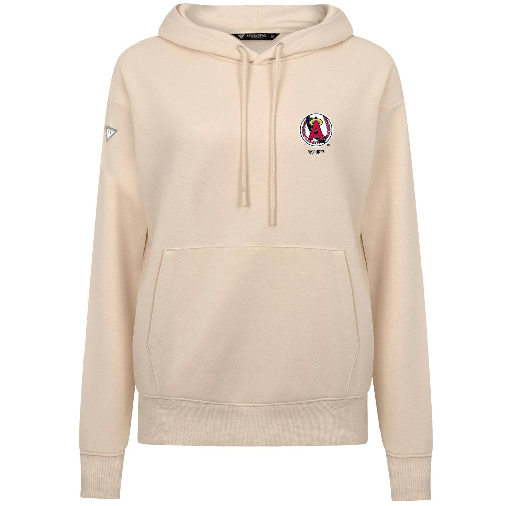 Los Angeles Angels Levelwear Women's Cooperstown Collection Adorn Core Logo Pullover Hoodie - MLB Hoodies