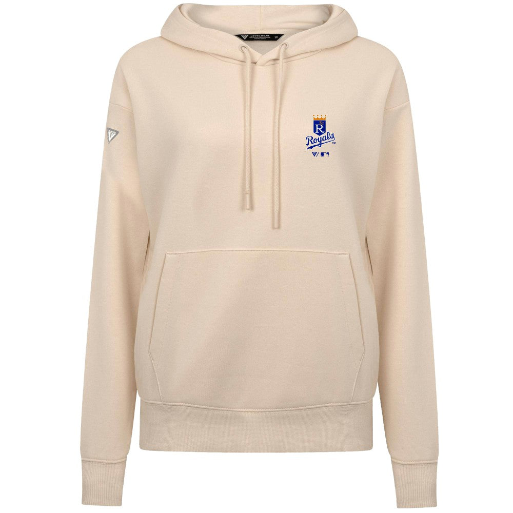 Kansas City Royals Levelwear Women's Cooperstown Collection Adorn Core Logo Pullover Hoodie - MLB Hoodies