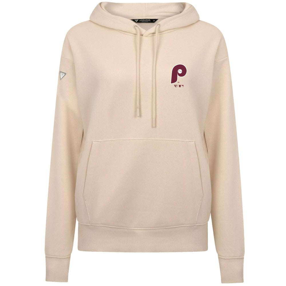 Philadelphia Phillies Levelwear Women's Cooperstown Collection Adorn Core Logo Pullover Hoodie - MLB Hoodies