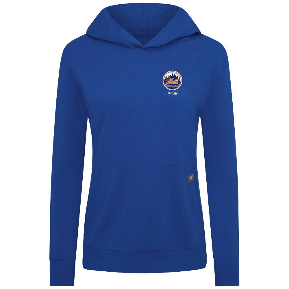 New York Mets Levelwear Women's Cooperstown Collection Relay Core Logo Pullover Hoodie - MLB Hoodies