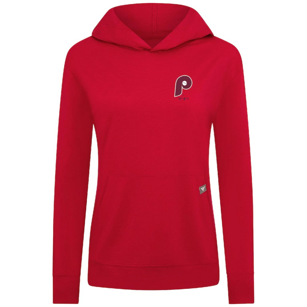 Philadelphia Phillies Levelwear Women's Cooperstown Collection Relay Core Logo Pullover Hoodie - MLB Hoodies
