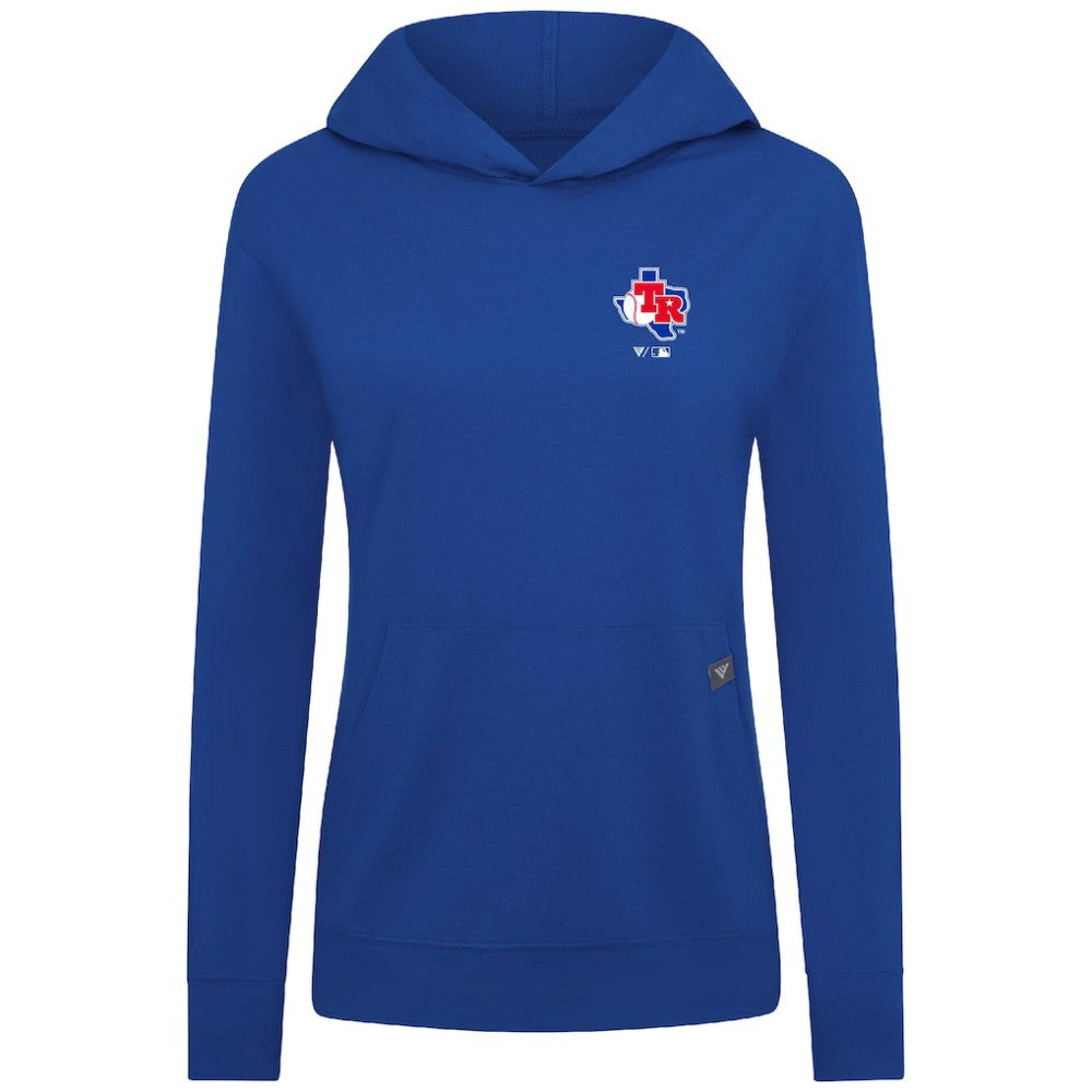 Texas Rangers Levelwear Women's Cooperstown Collection Relay Core Logo Pullover Hoodie - MLB Hoodies