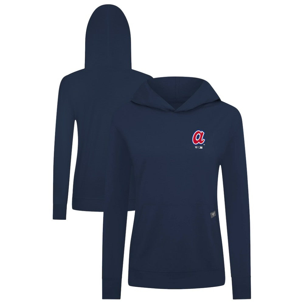 Atlanta Braves Levelwear Women's Cooperstown Collection Relay Core Logo Pullover Hoodie - MLB Hoodies