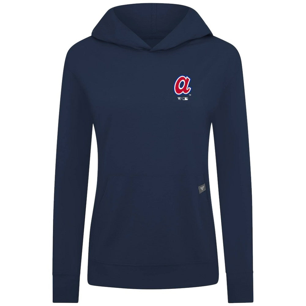 Atlanta Braves Levelwear Women's Cooperstown Collection Relay Core Logo Pullover Hoodie - MLB Hoodies