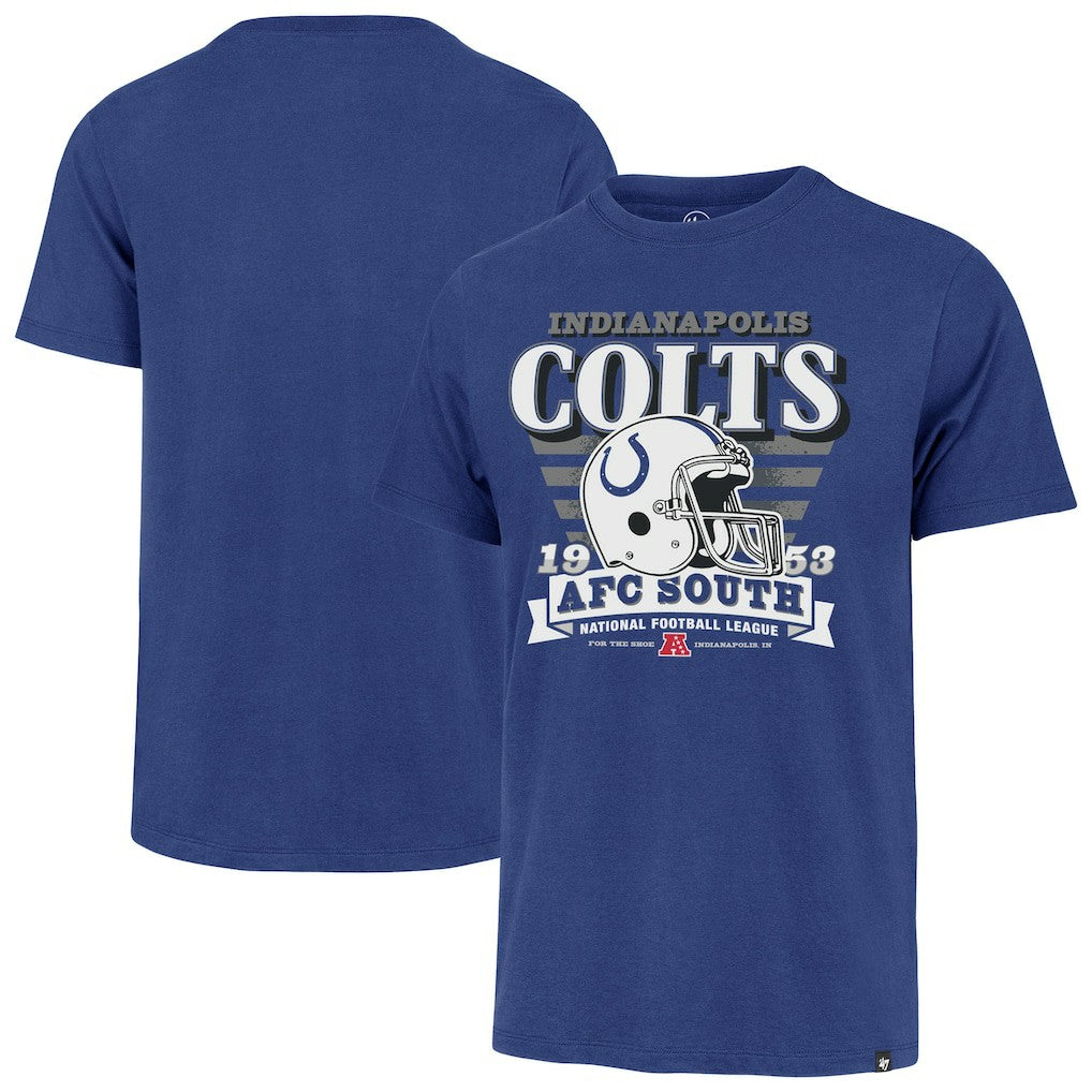 Indianapolis Colts '47 Stripe Splash Franklin Throwback T-Shirt | NFL Outlet