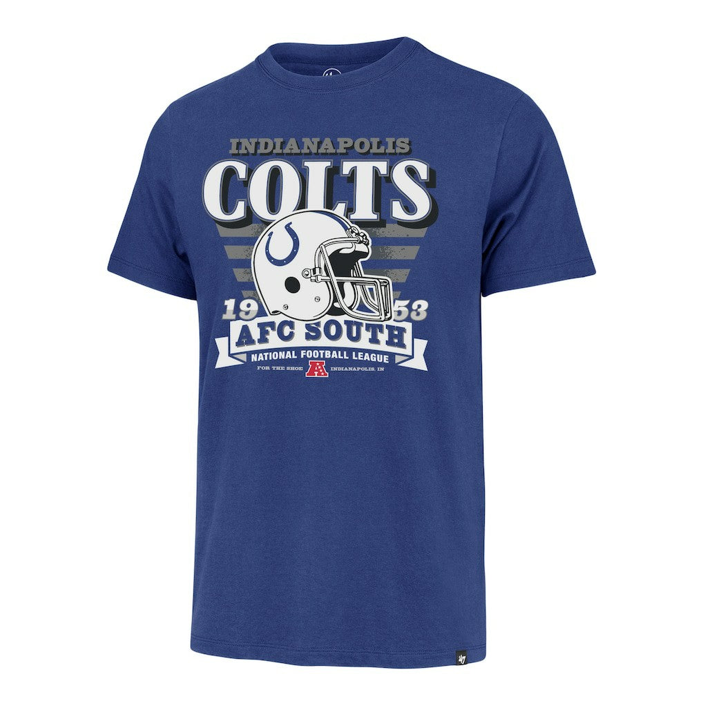 Indianapolis Colts '47 Stripe Splash Franklin Throwback T-Shirt | NFL Outlet