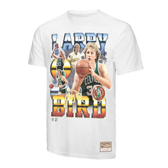 White Larry Bird Boston Celtics Commemorative Collage T-Shirt | NBA