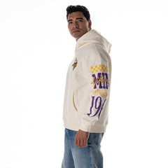 Minnesota Vikings The Wild Collective Unisex Stacked Graphic Sleeve Fleece Hoodie | NFL New