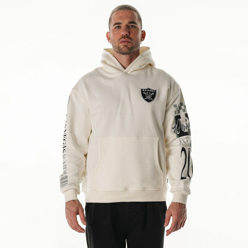 Las Vegas Raiders The Wild Collective Unisex Stacked Graphic Sleeve Fleece Hoodie | NFL New