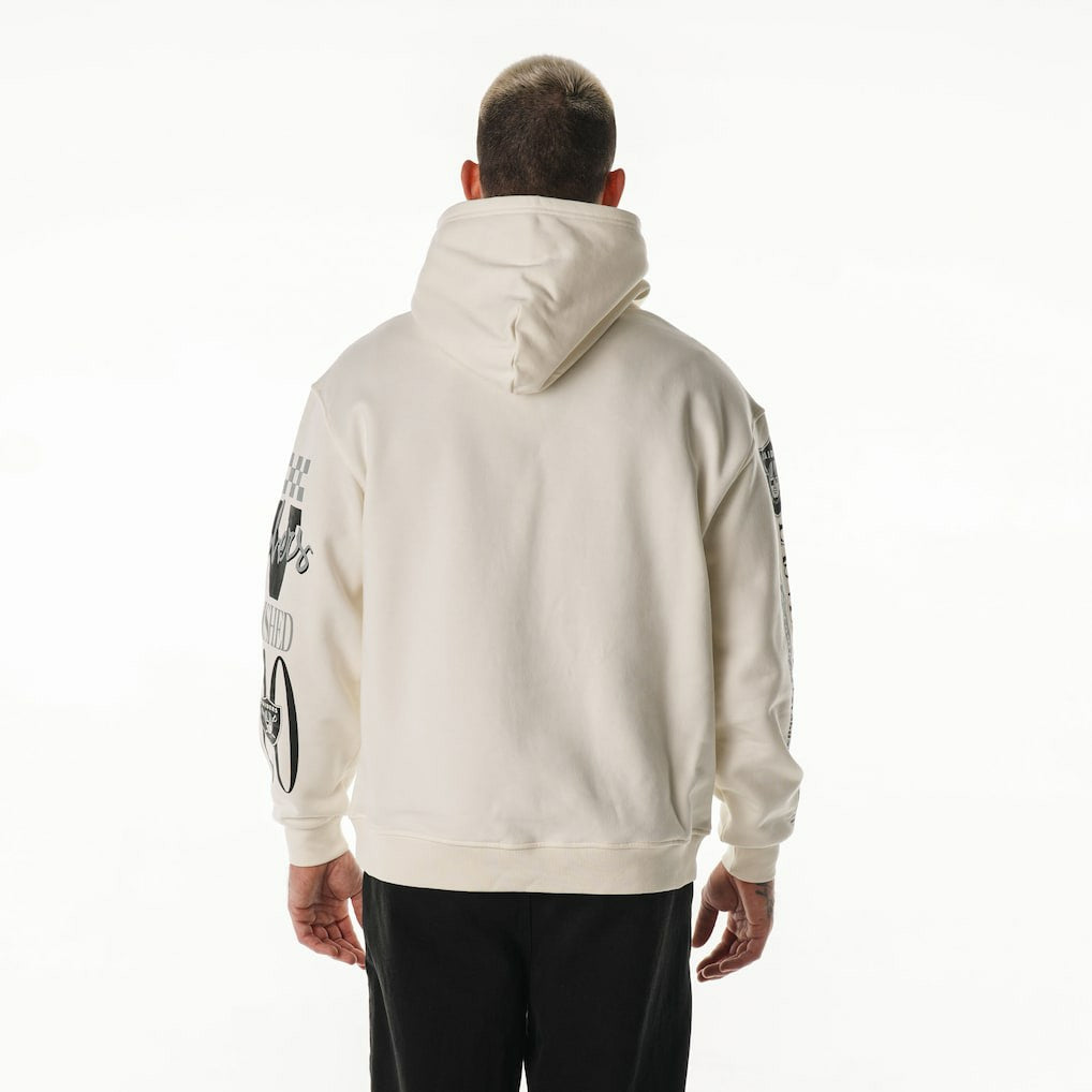Las Vegas Raiders The Wild Collective Unisex Stacked Graphic Sleeve Fleece Hoodie | NFL New