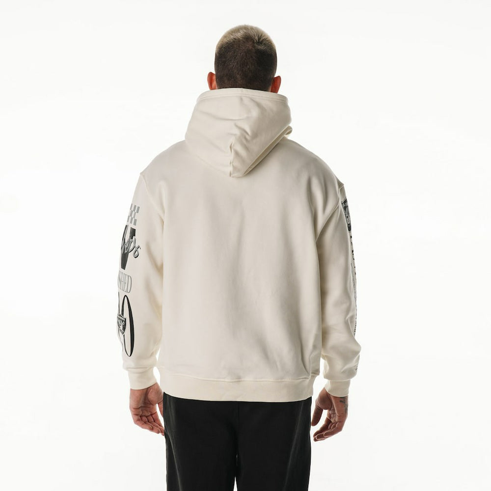 Las Vegas Raiders The Wild Collective Unisex Stacked Graphic Sleeve Fleece Hoodie | NFL New