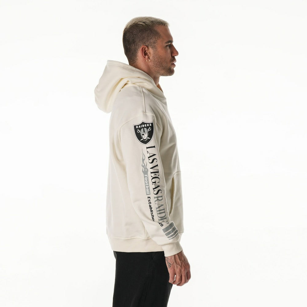 Las Vegas Raiders The Wild Collective Unisex Stacked Graphic Sleeve Fleece Hoodie | NFL New