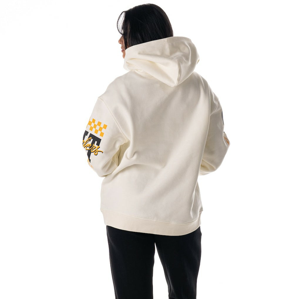 Pittsburgh Steelers The Wild Collective Unisex Stacked Graphic Sleeve Fleece Hoodie | NFL Outlet