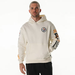 Pittsburgh Steelers The Wild Collective Unisex Stacked Graphic Sleeve Fleece Hoodie | NFL Outlet
