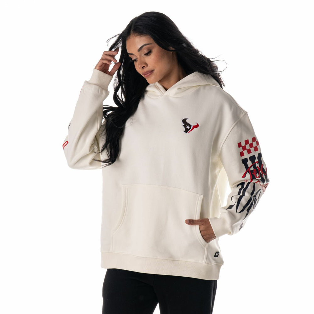 Houston Texans The Wild Collective Unisex Stacked Graphic Sleeve Fleece Hoodie | NFL Near me