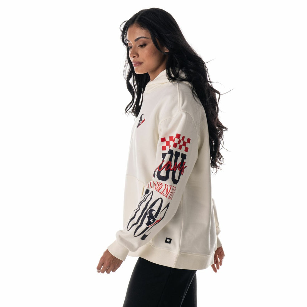Houston Texans The Wild Collective Unisex Stacked Graphic Sleeve Fleece Hoodie | NFL Near me