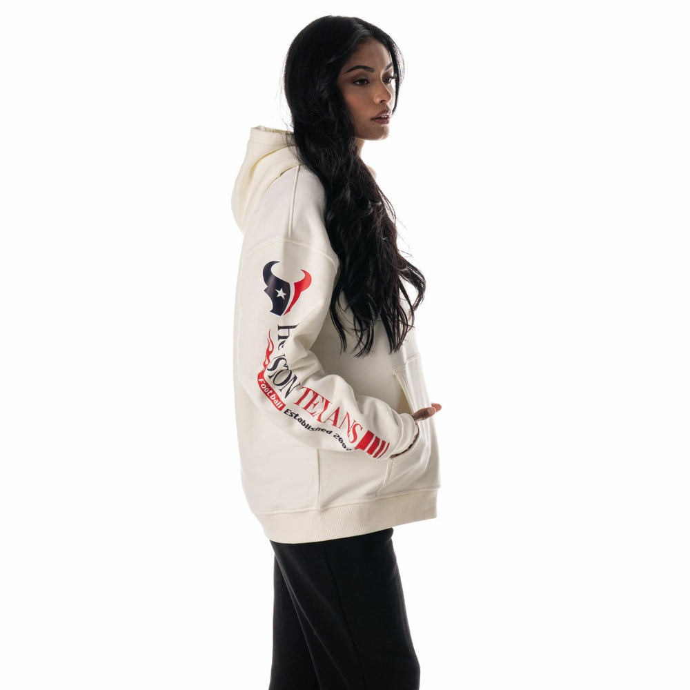 Houston Texans The Wild Collective Unisex Stacked Graphic Sleeve Fleece Hoodie | NFL Near me