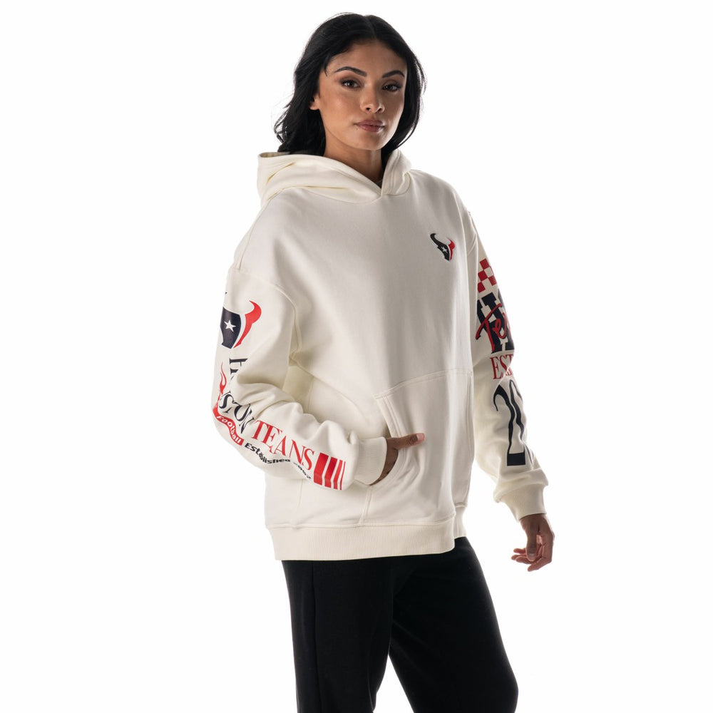 Houston Texans The Wild Collective Unisex Stacked Graphic Sleeve Fleece Hoodie | NFL Near me