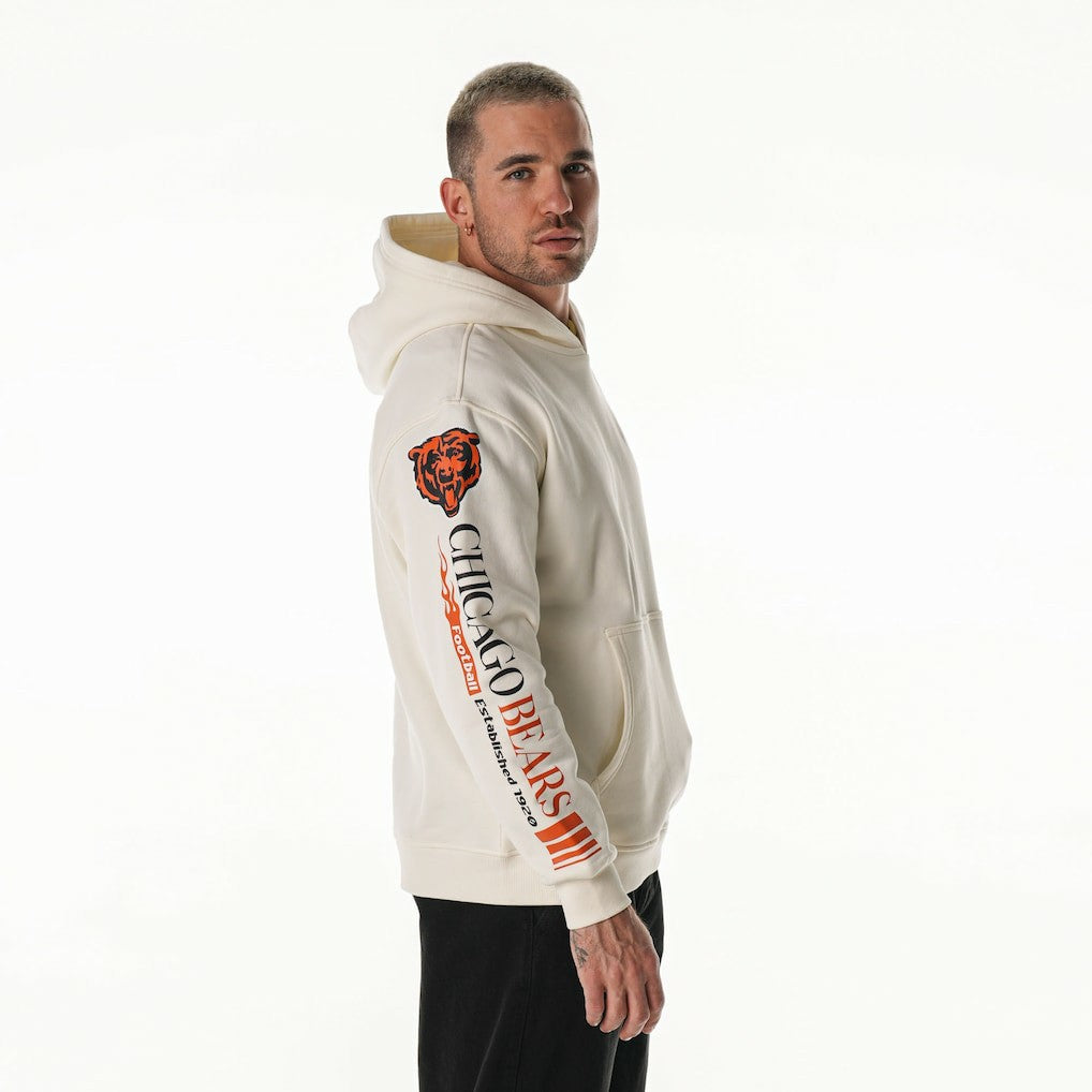 Chicago Bears The Wild Collective Unisex Stacked Graphic Sleeve Fleece Hoodie | NFL US