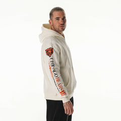 Chicago Bears The Wild Collective Unisex Stacked Graphic Sleeve Fleece Hoodie | NFL US