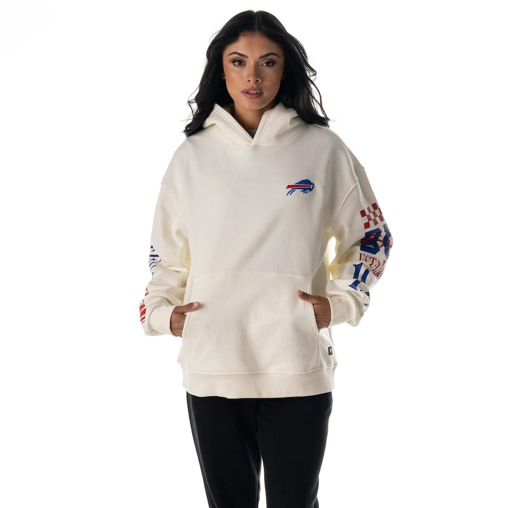 Buffalo Bills The Wild Collective Unisex Stacked Graphic Sleeve Fleece Hoodie | NFL US