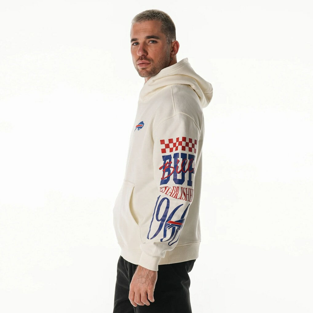 Buffalo Bills The Wild Collective Unisex Stacked Graphic Sleeve Fleece Hoodie | NFL US