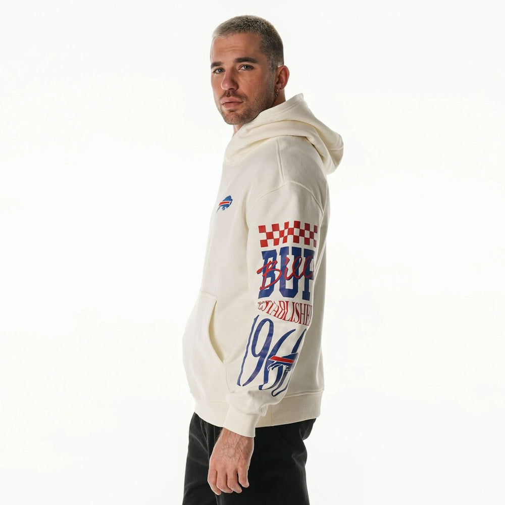 Buffalo Bills The Wild Collective Unisex Stacked Graphic Sleeve Fleece Hoodie | NFL US