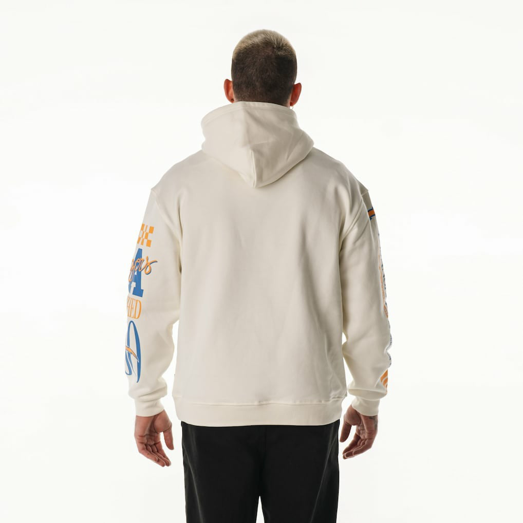 Los Angeles Chargers The Wild Collective Unisex Stacked Graphic Sleeve Fleece Hoodie | NFL New